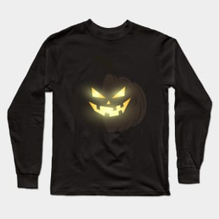 scary dark pumpkin Long Sleeve T-Shirt